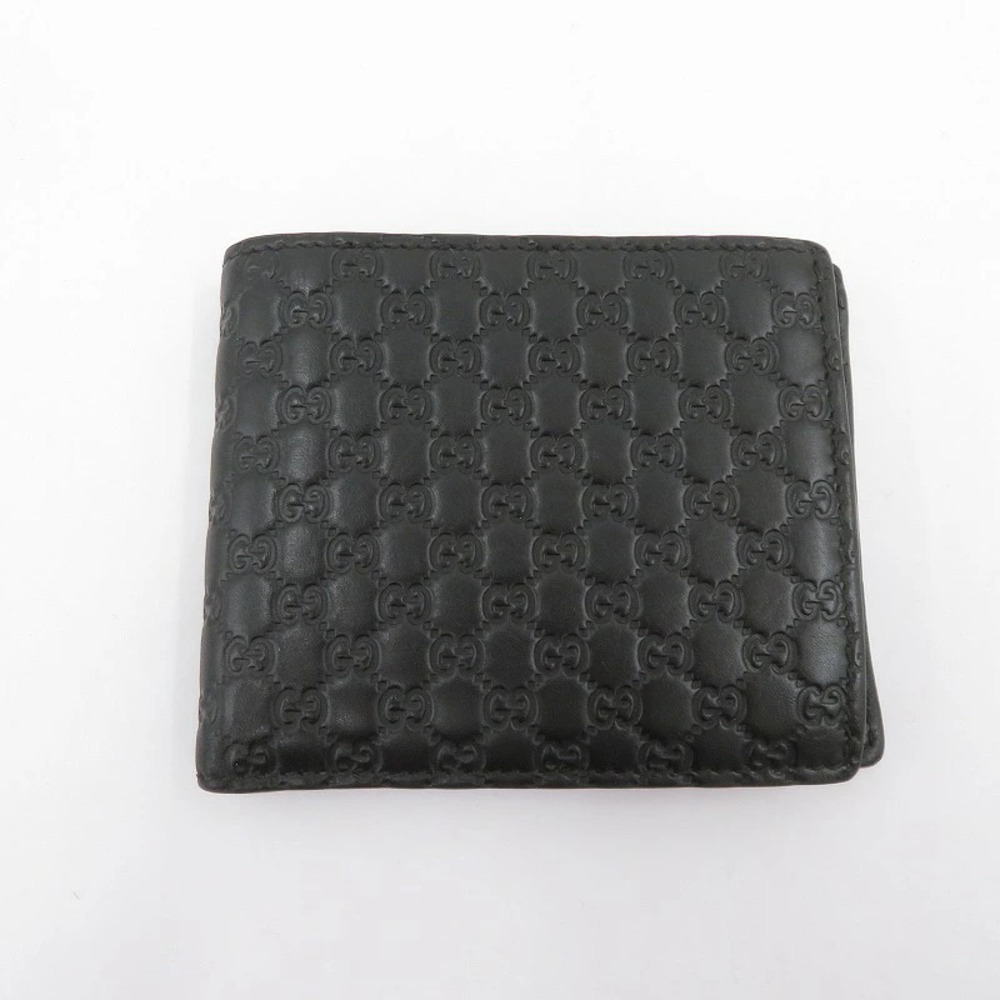 Gucci Bi fold Wallet Microguccissima Black